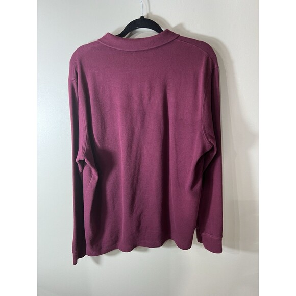 Polo Ralph Lauren Mens 1/4 Zip Estate Rib Pullover Shirt Size Large Maroon - Picture 2 of 11